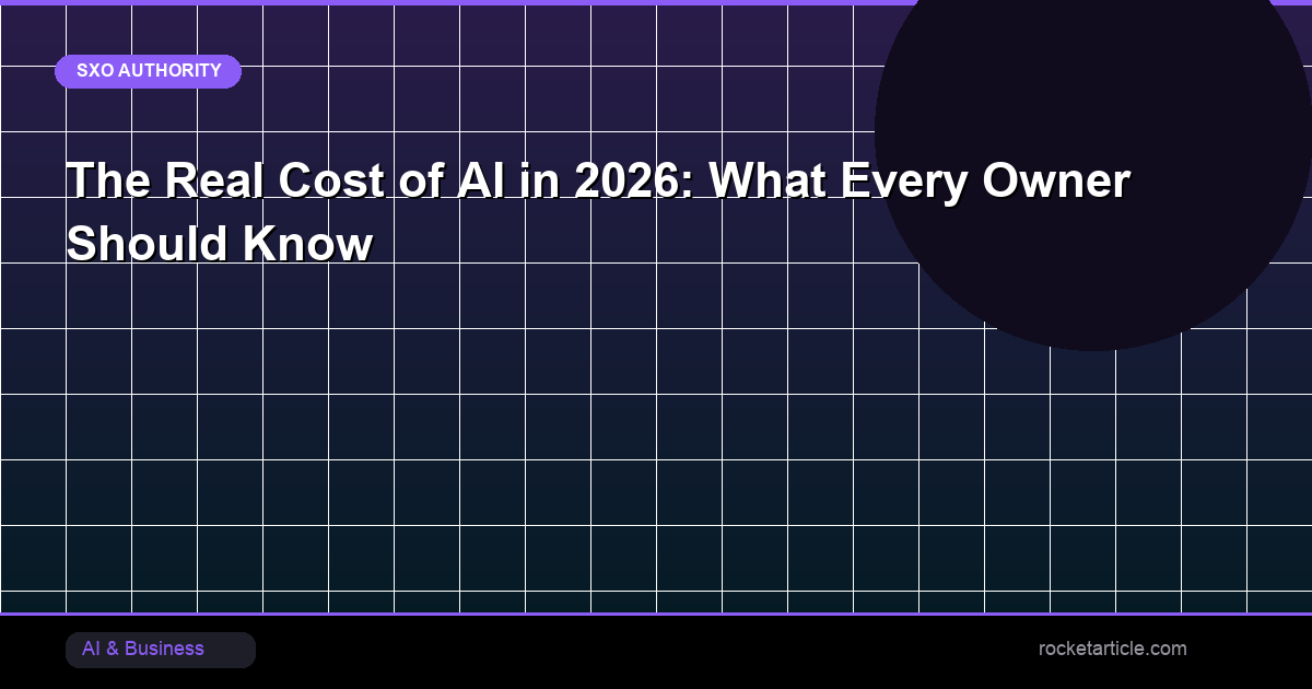Real Cost of AI 2026 - SXO Authority
